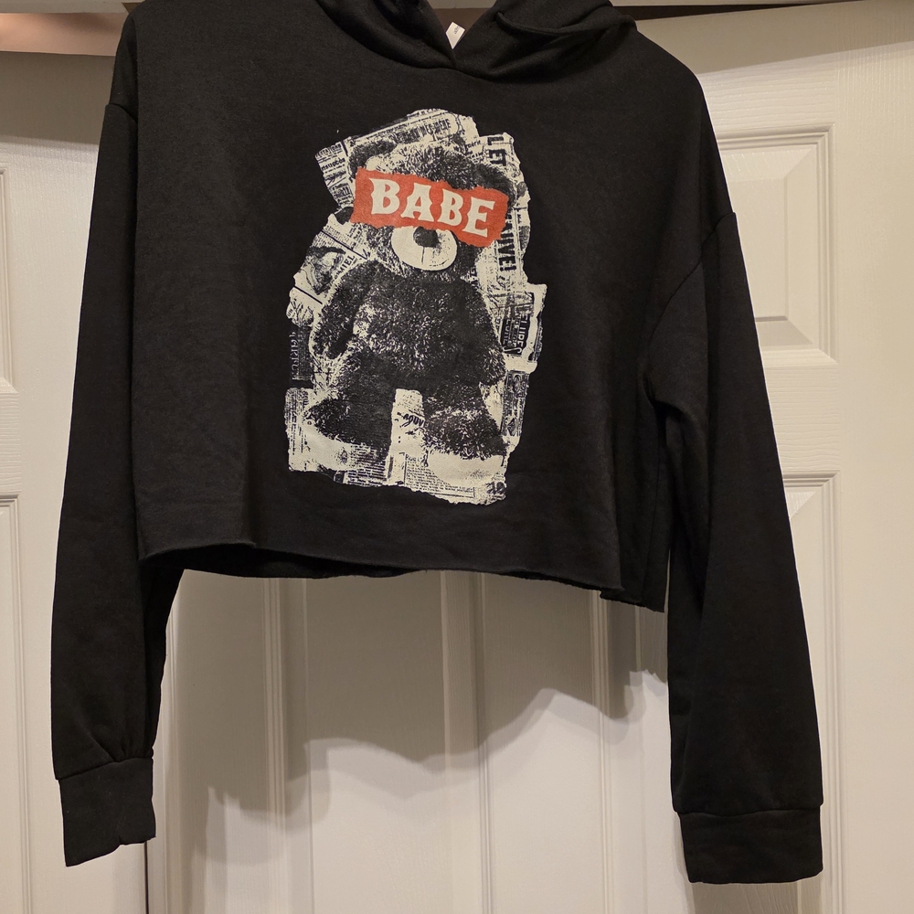 Black 'Babe' Bear Graphic Hoodie